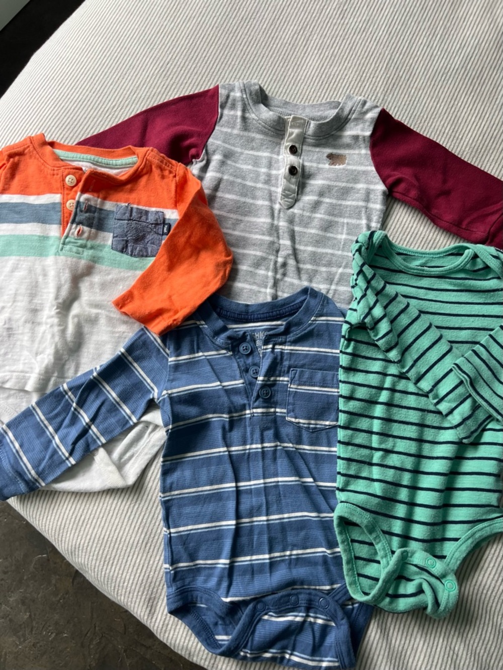 Bundle of Four Carter’s Cotton 9 Month Onesies